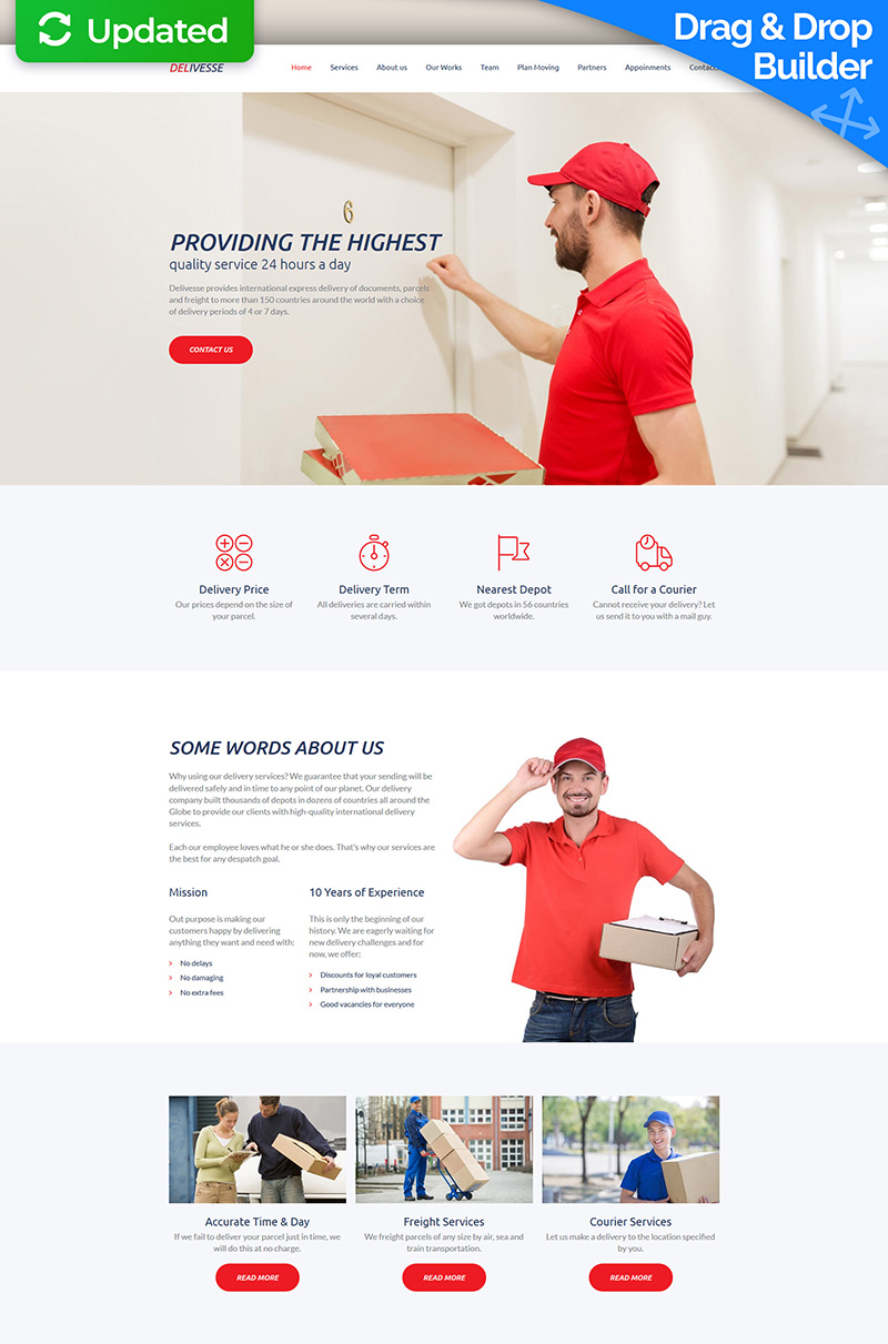 Delivesse - Delivery Services Premium Moto CMS 3 Template