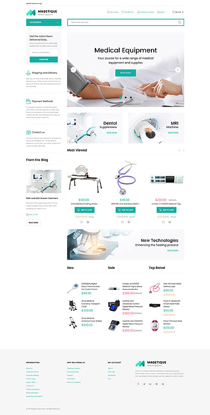 Magento Main Page  preview