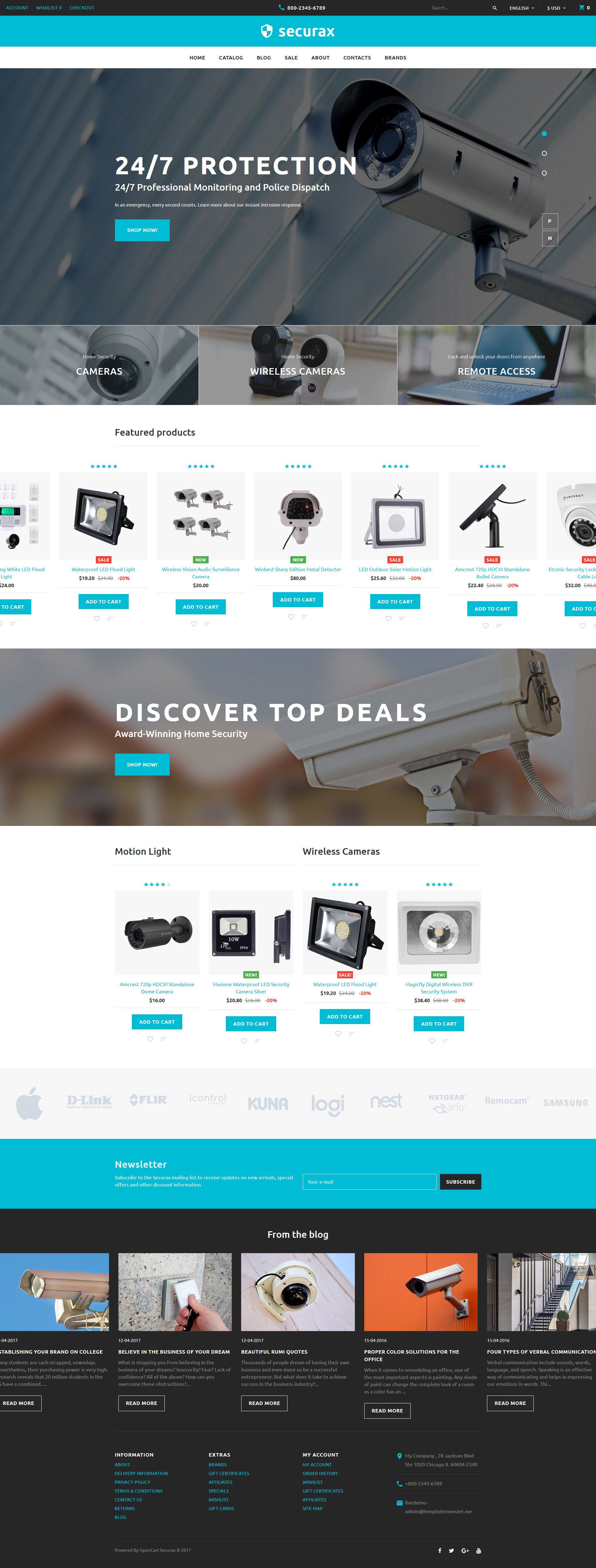 Securax - Security Equipment Store Responsive OpenCart Template