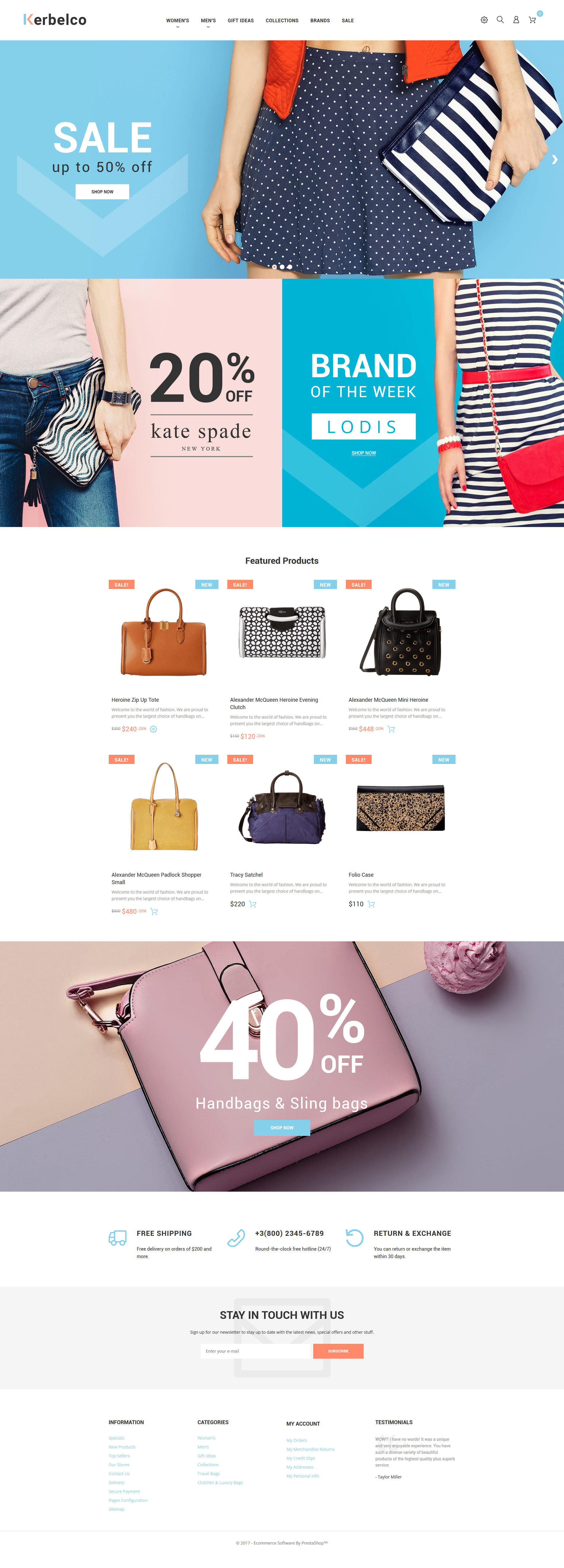 Kerbelco - Handbag store PrestaShop Theme