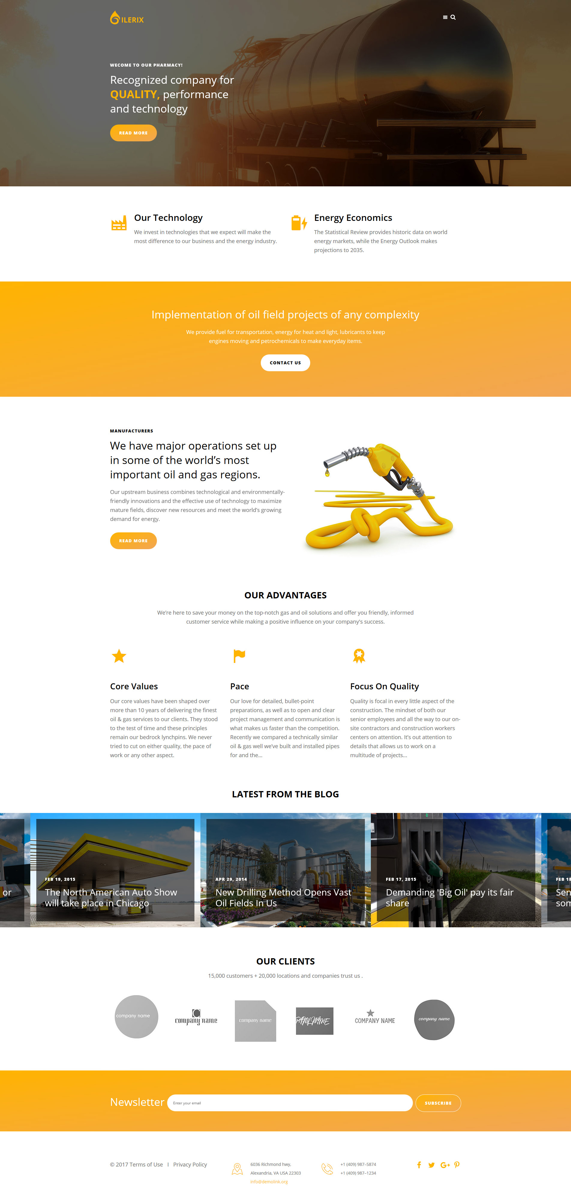 Gas & Oil Responsive Joomla Template