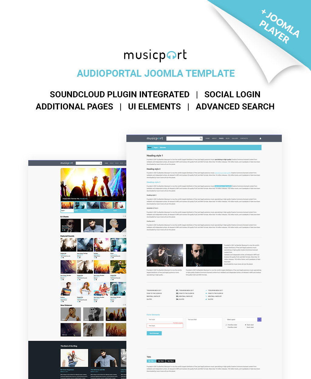 Music Portal Responsive Joomla Template