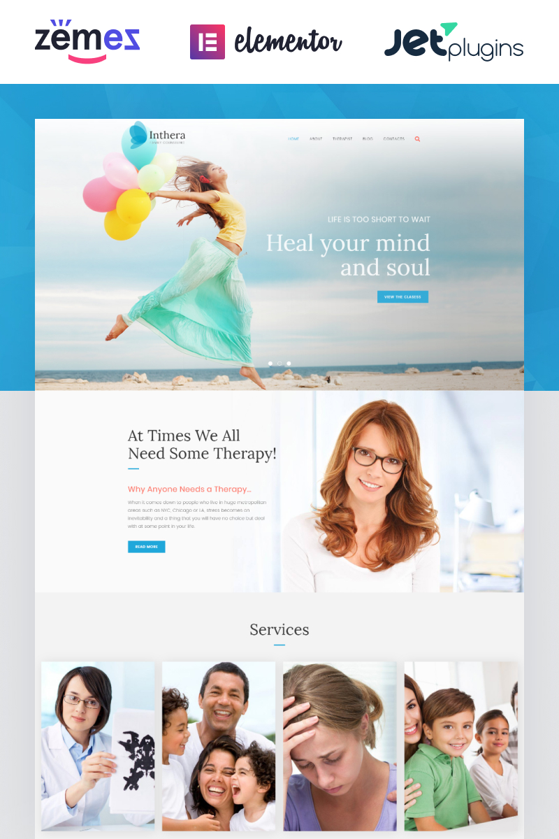 Inthera - Counseling Centre WordPress Theme