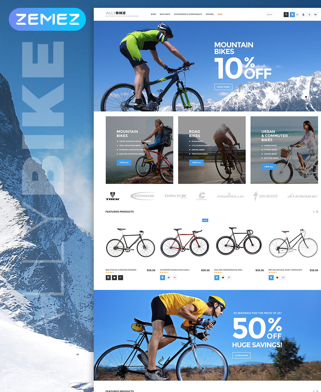 AllyBike - Cycling Supplies Store Responsive Magento Theme