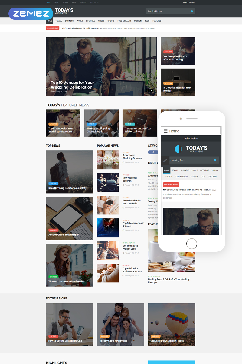 News Portal Responsive Joomla Template