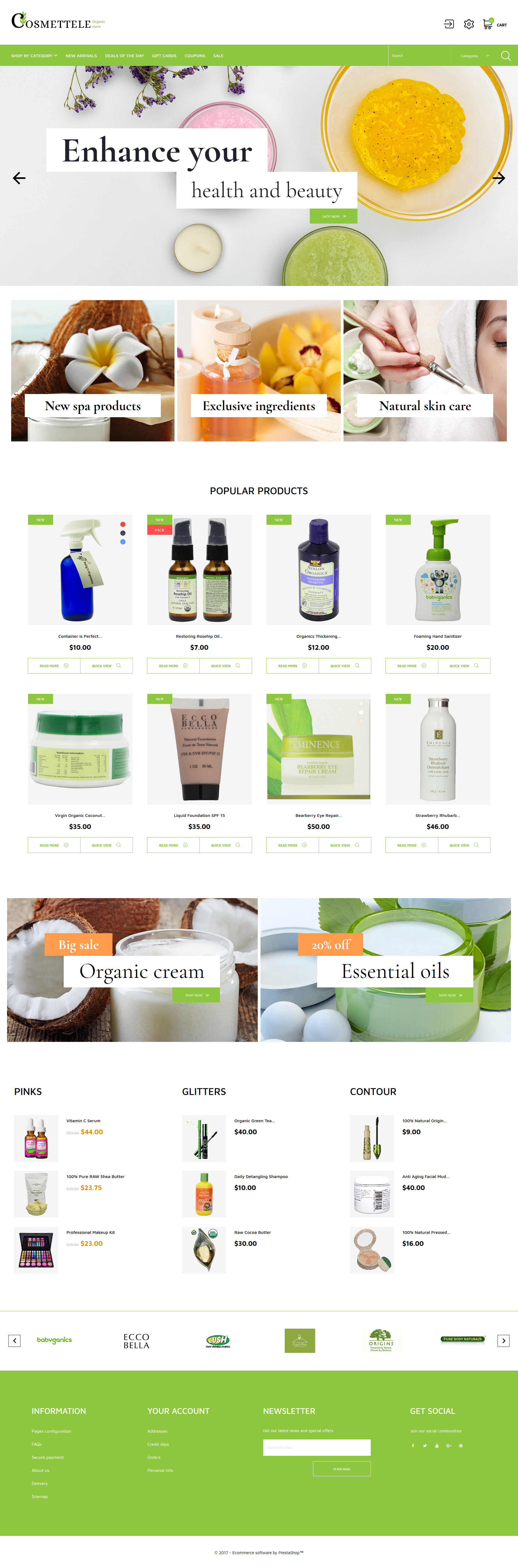 Cosmettele PrestaShop Theme