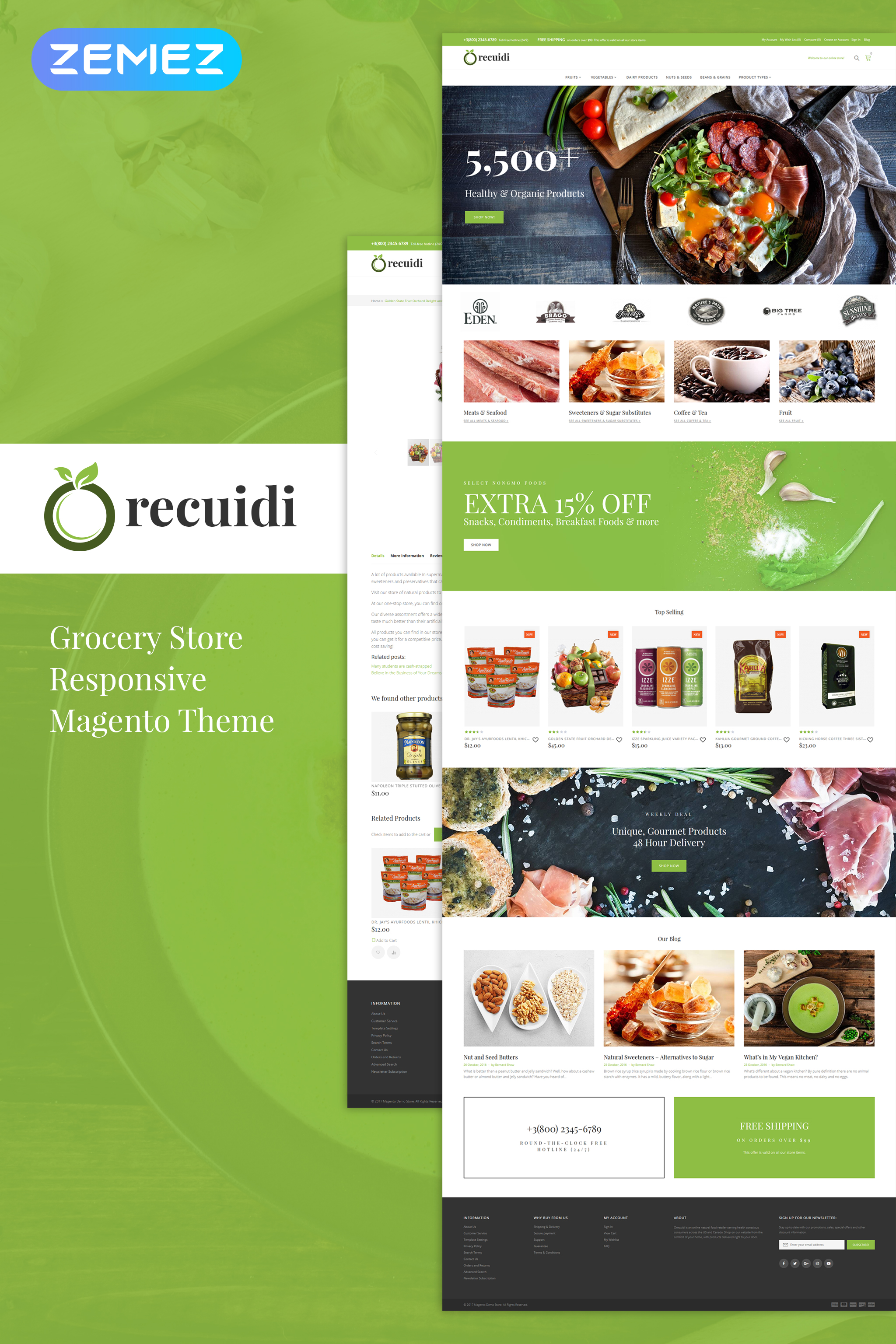 Recuidi - Healthy Food Store Magento Theme