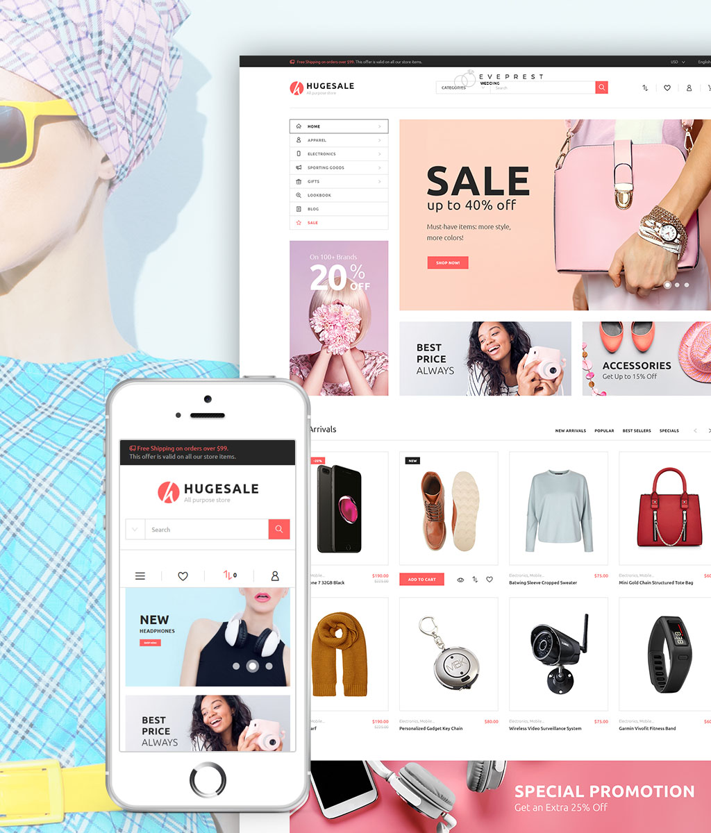 Hugesale - All Purpose Store PrestaShop Theme