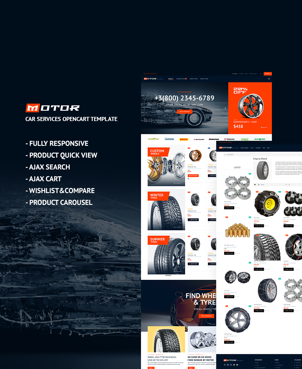 Wheels & Tires Responsive OpenCart Template