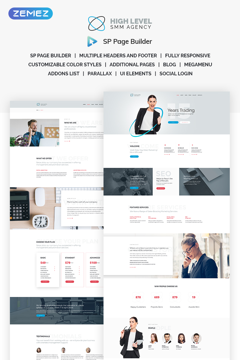 High Level - SMM Agency Joomla Template