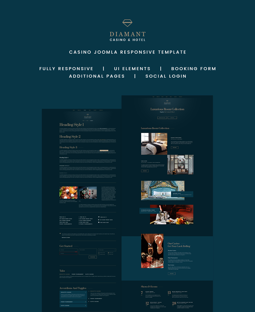 Diamant - Casino & Hotel Joomla Template