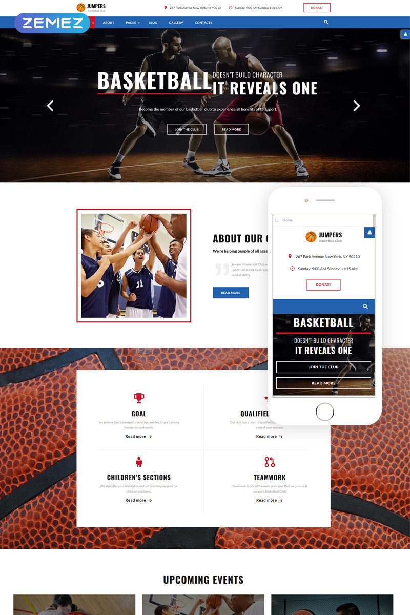 Basketball Responsive Joomla Template