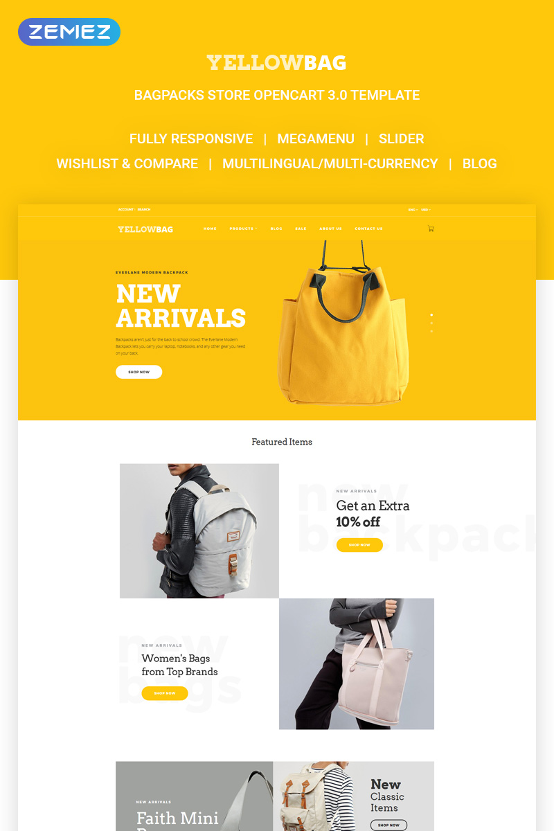 YellowBag OpenCart Template