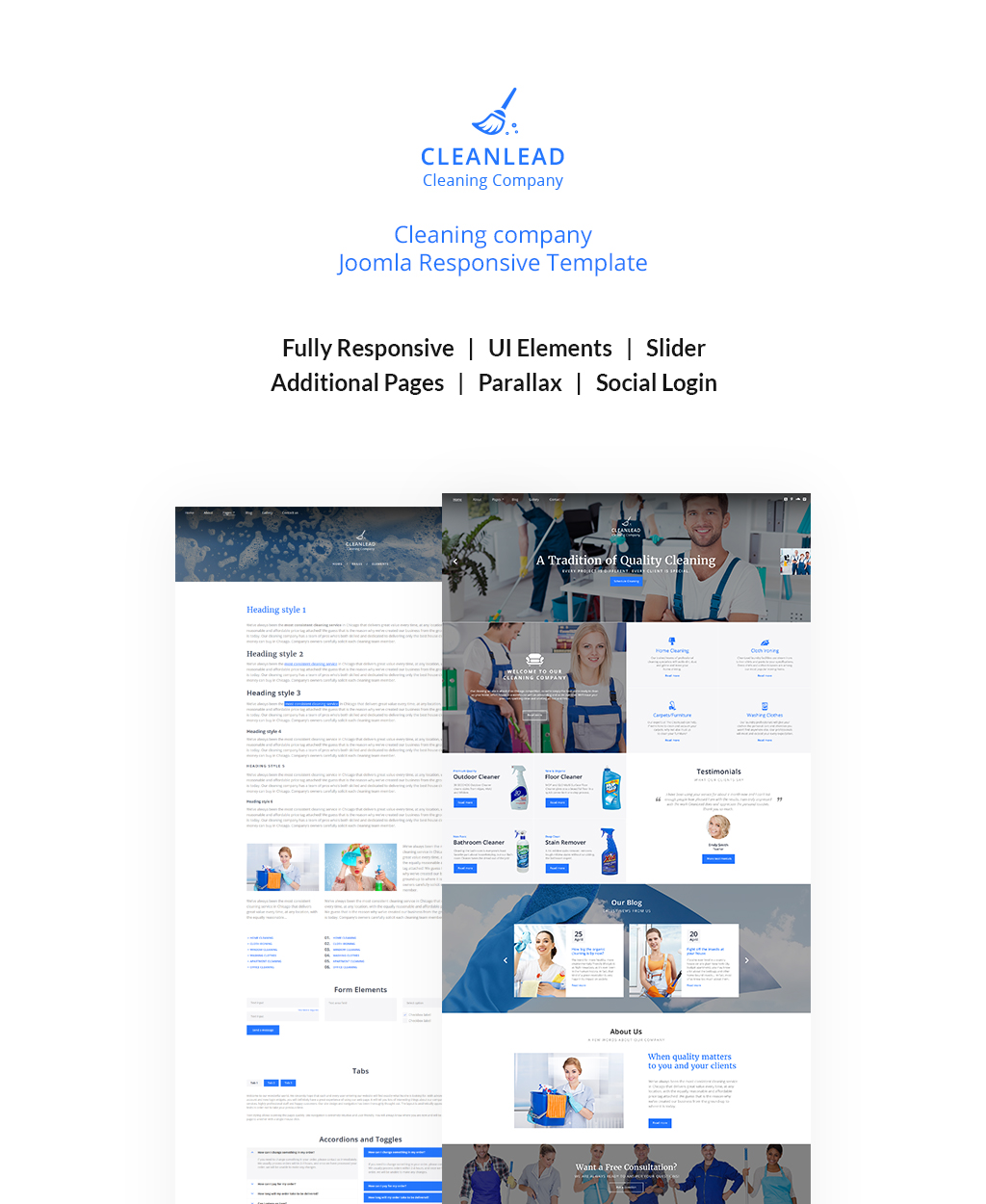 Cleaning Responsive Joomla Template