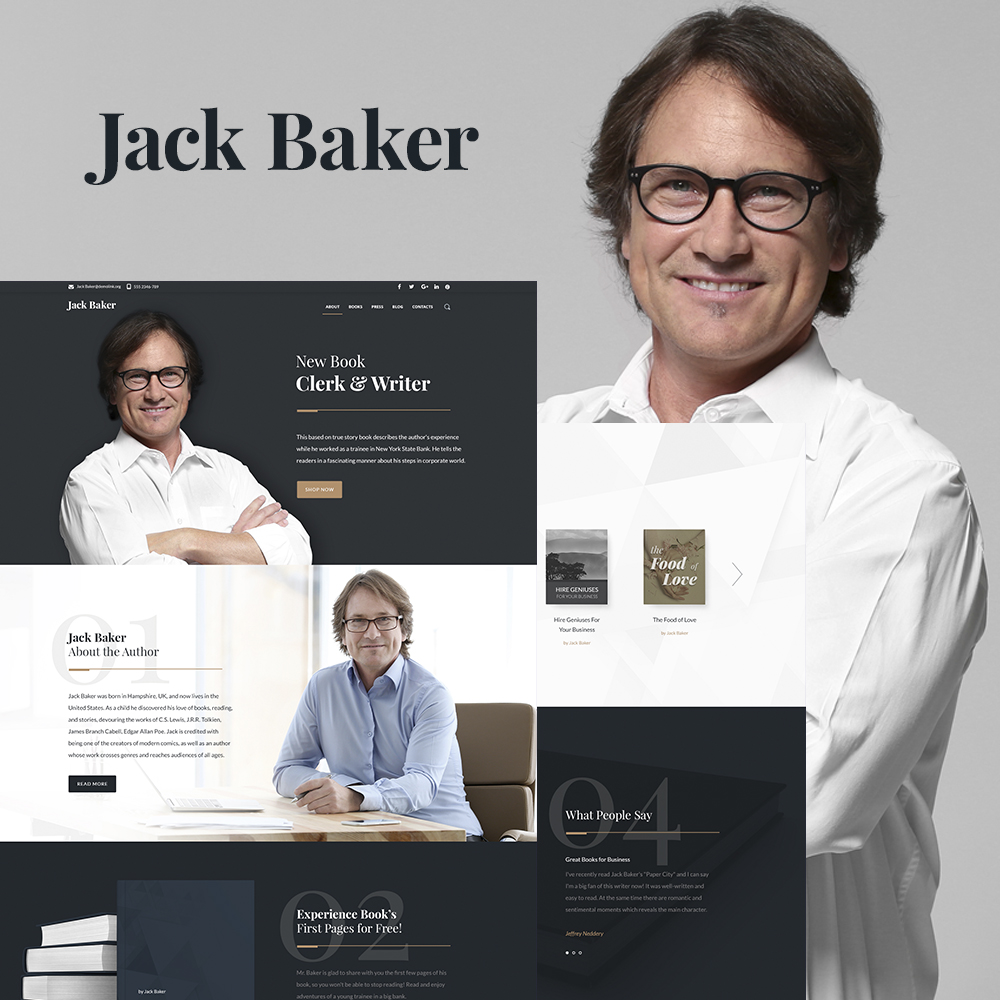 Jack Baker - Writer Responsive WordPress Theme