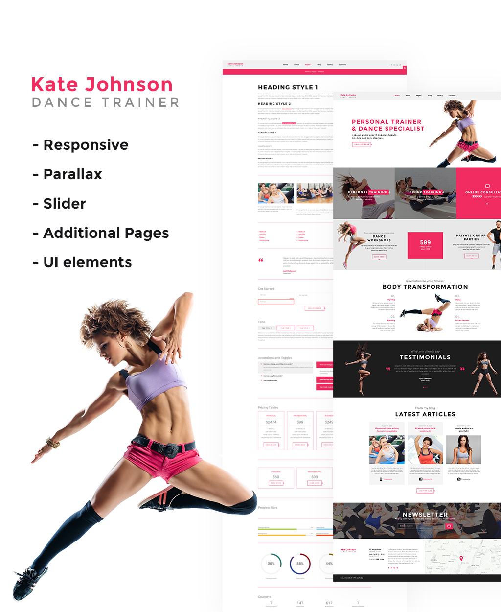 Kate Johnson - Dance Trainer Joomla Template