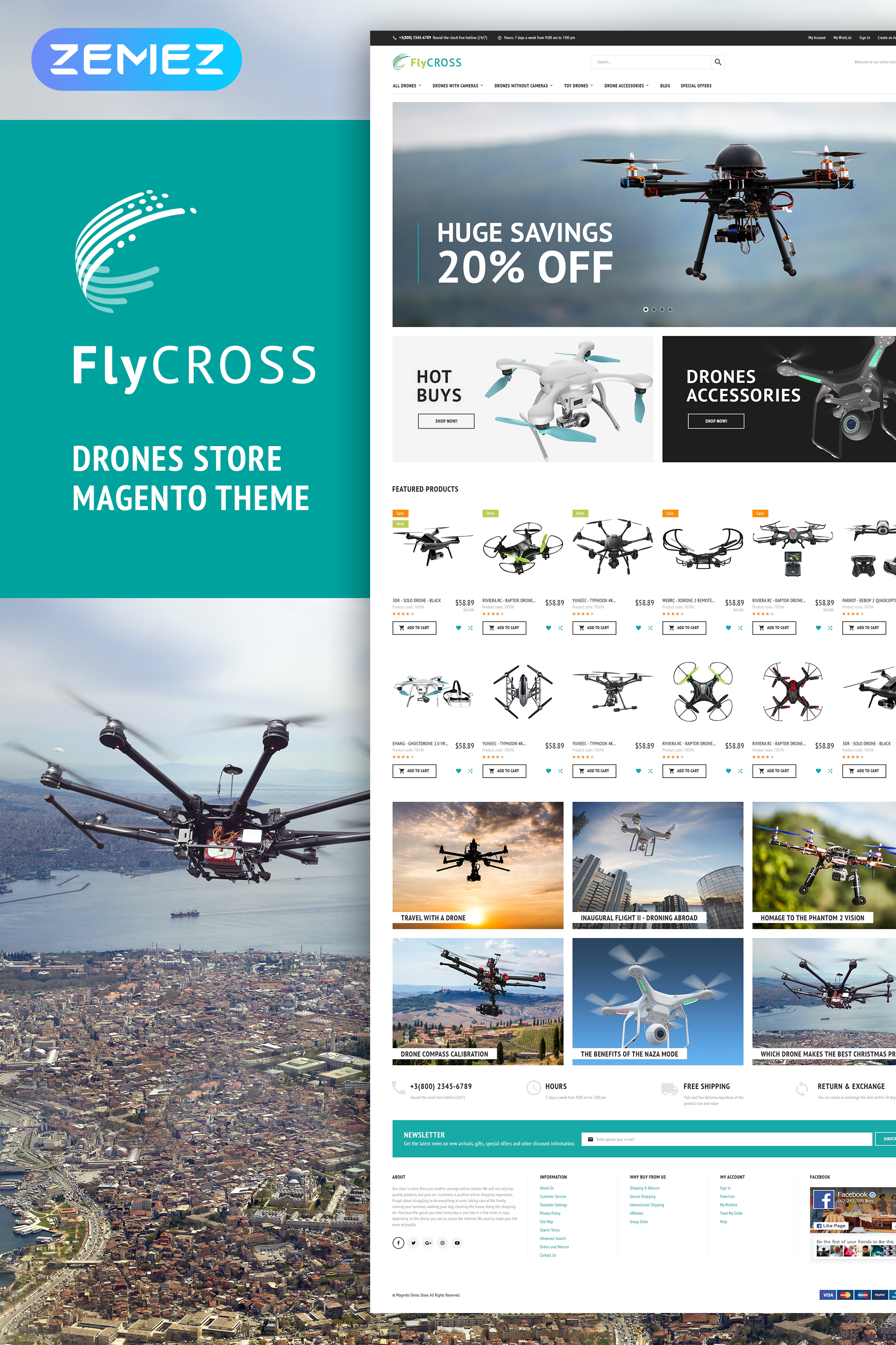 FlyCross - Drones Store Magento Theme