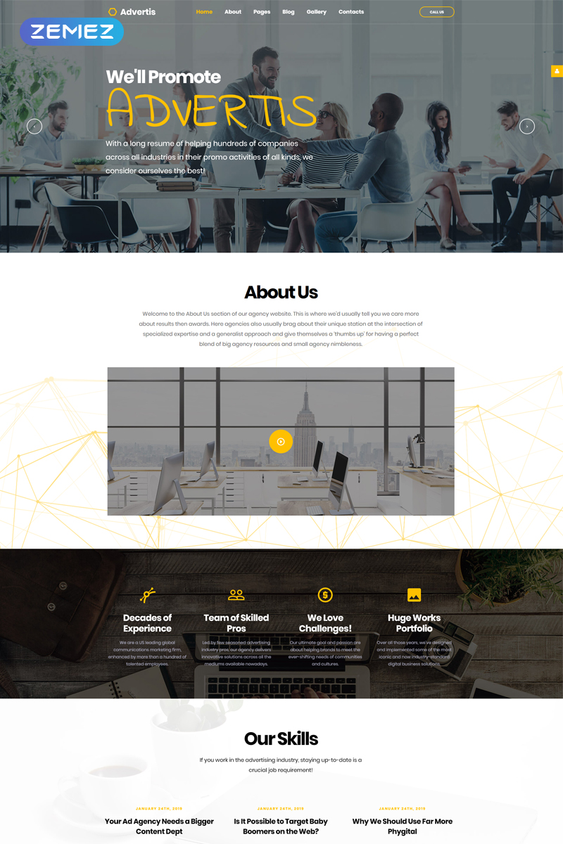 Advertis - Advertising Agency Clean Responsive Joomla Template