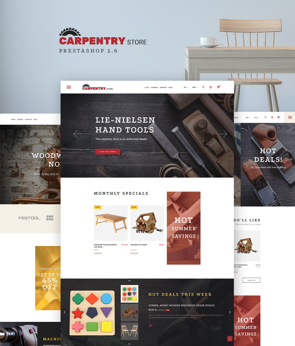 Carpentry Store PrestaShop Theme