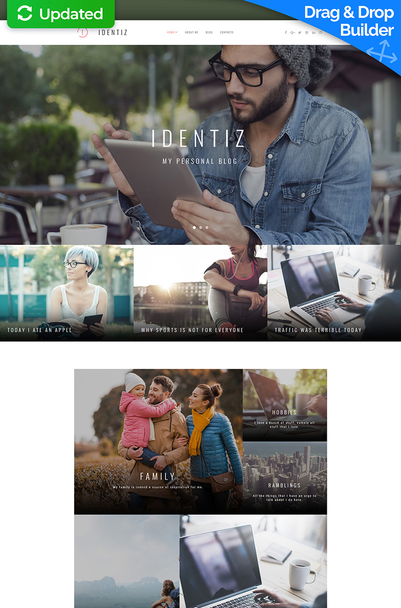 Identiz - Personal Portfolio Moto CMS 3 Template