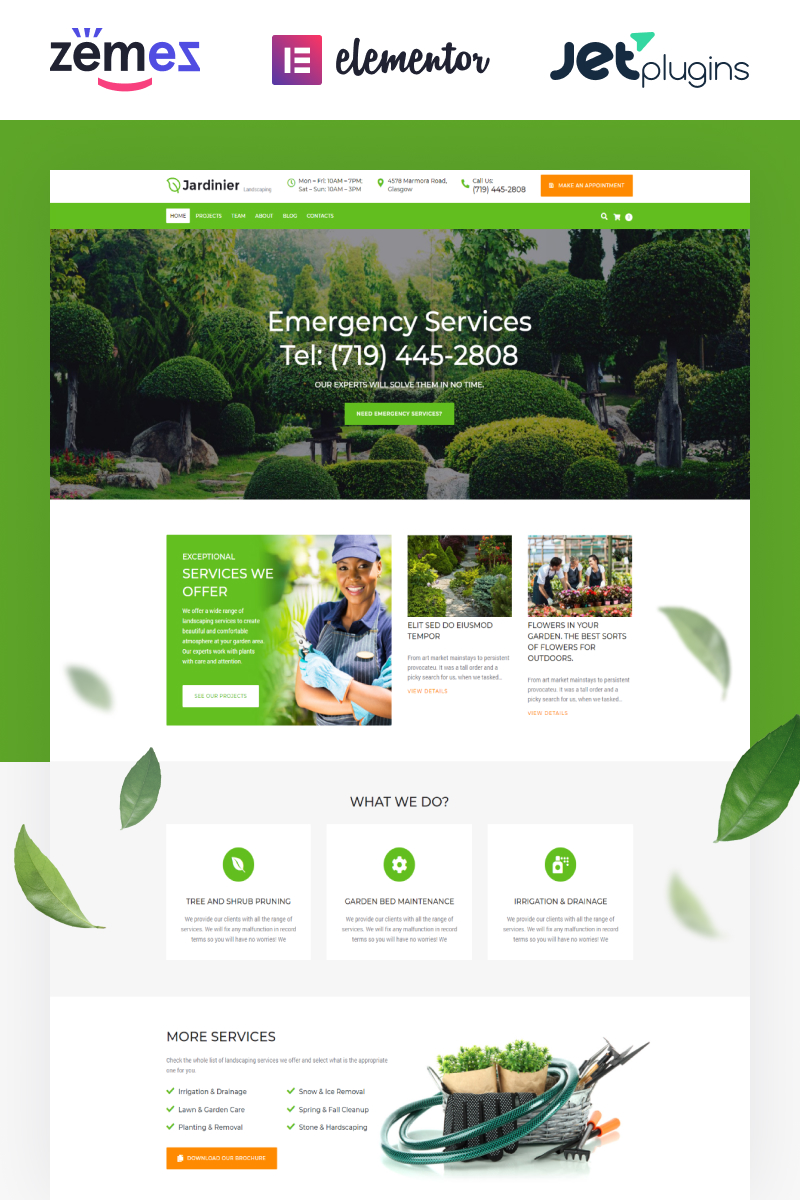 Jardinier - Landscaping Services WordPress Theme