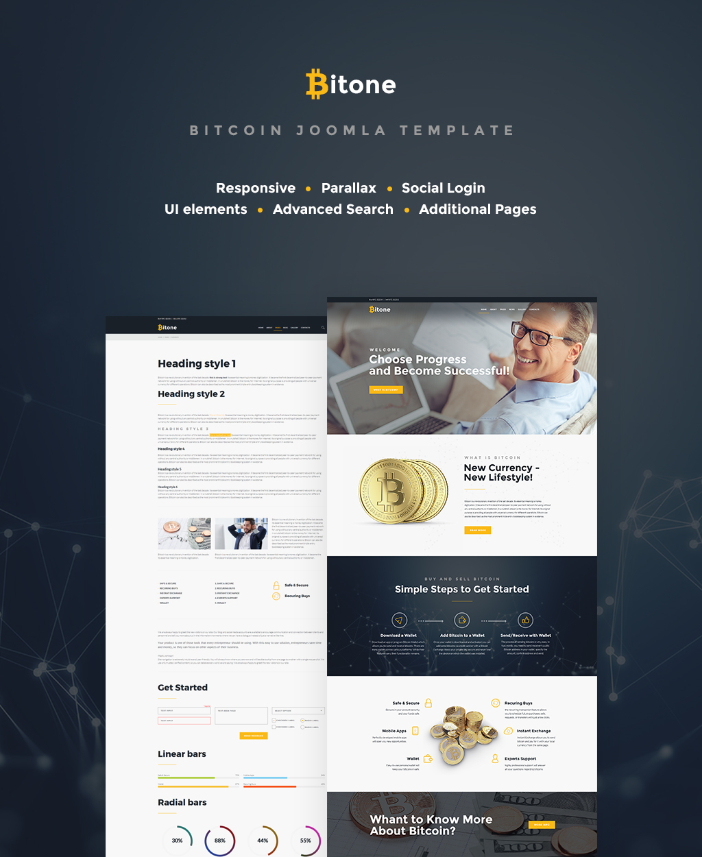 Bitone - Bitcoin Cryptocurrency Joomla Template