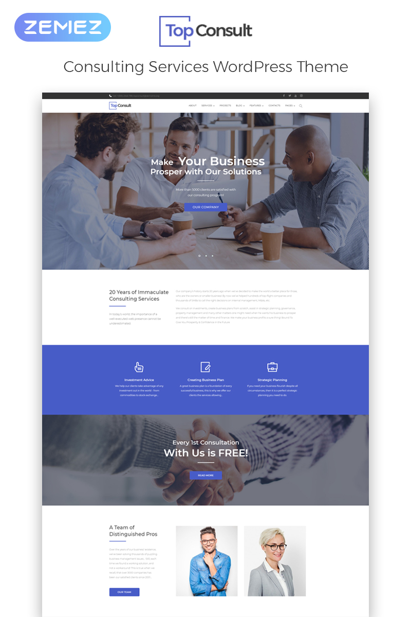 TopConsult - Business Consulting WordPress theme