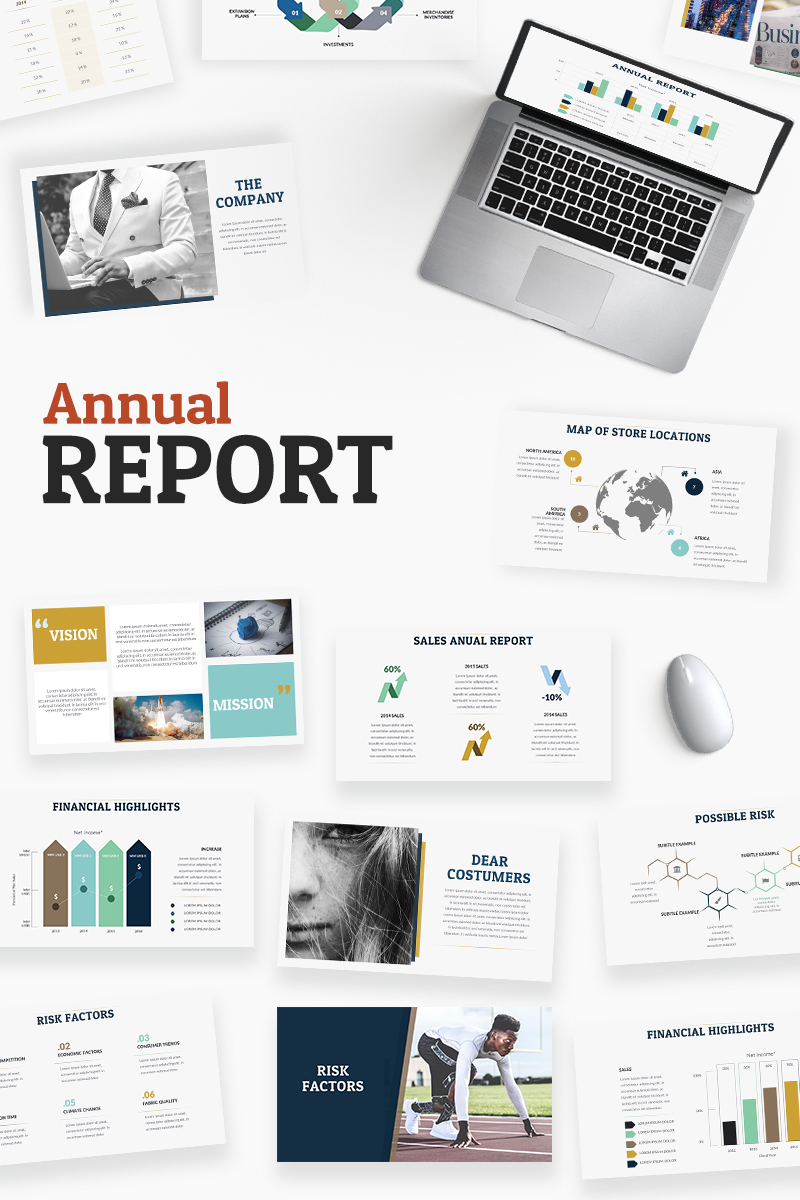 Annual Report PowerPoint Template With Regard To Annual Report Ppt Template