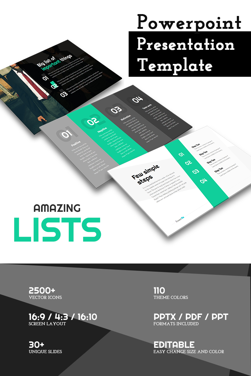 Amazing Lists - PowerPoint template