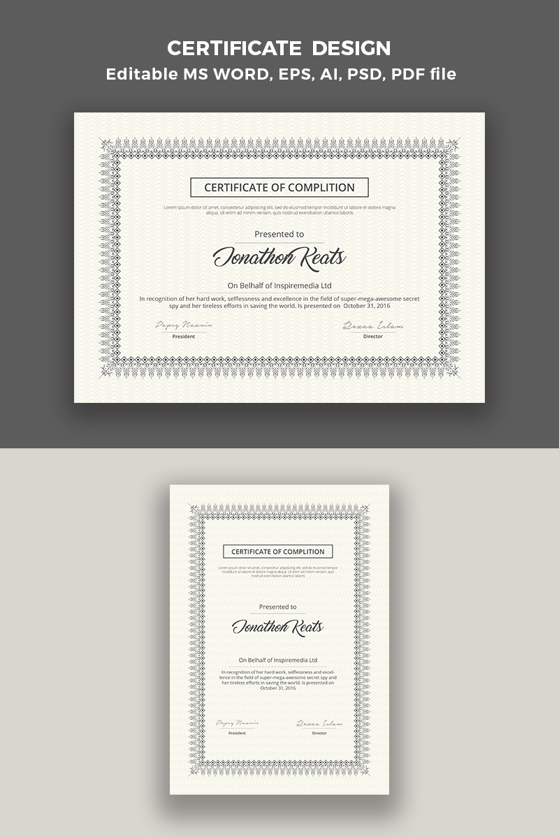 Certificate Templates