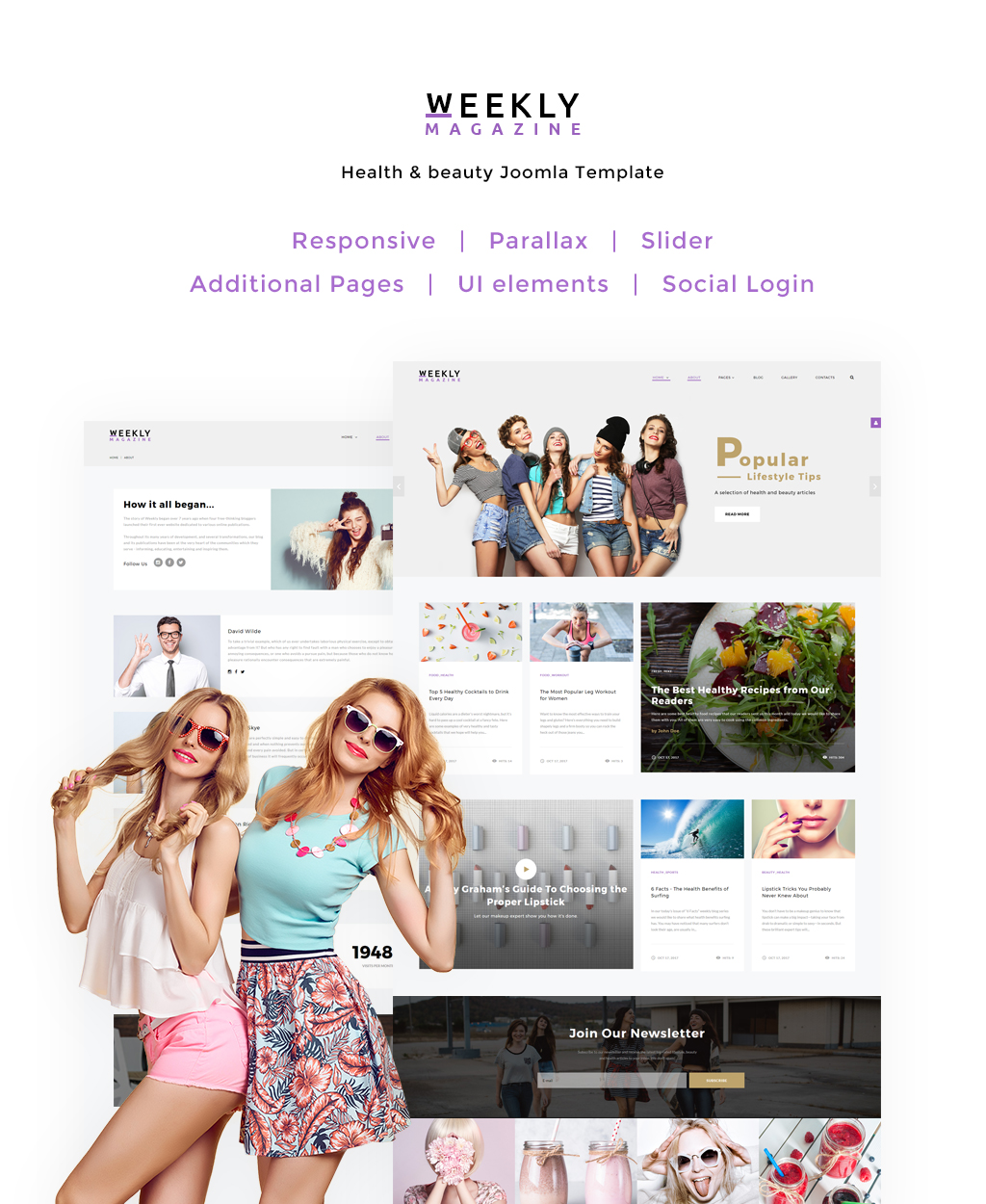 Weekly Magazine - Health & Beauty Joomla Template