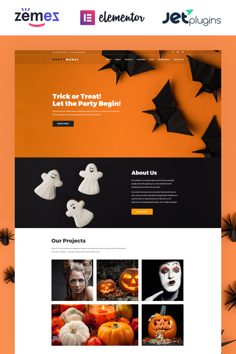 PartyMaker - Halloween WordPress Theme