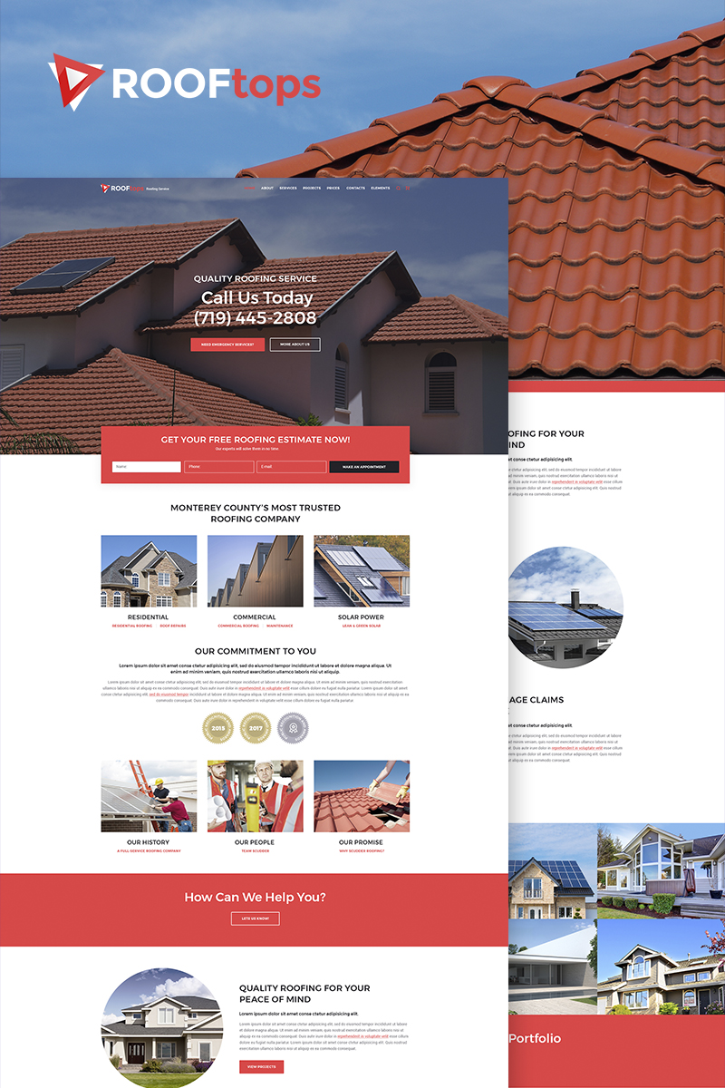 Rooftops - Roofing Services WordPress Theme