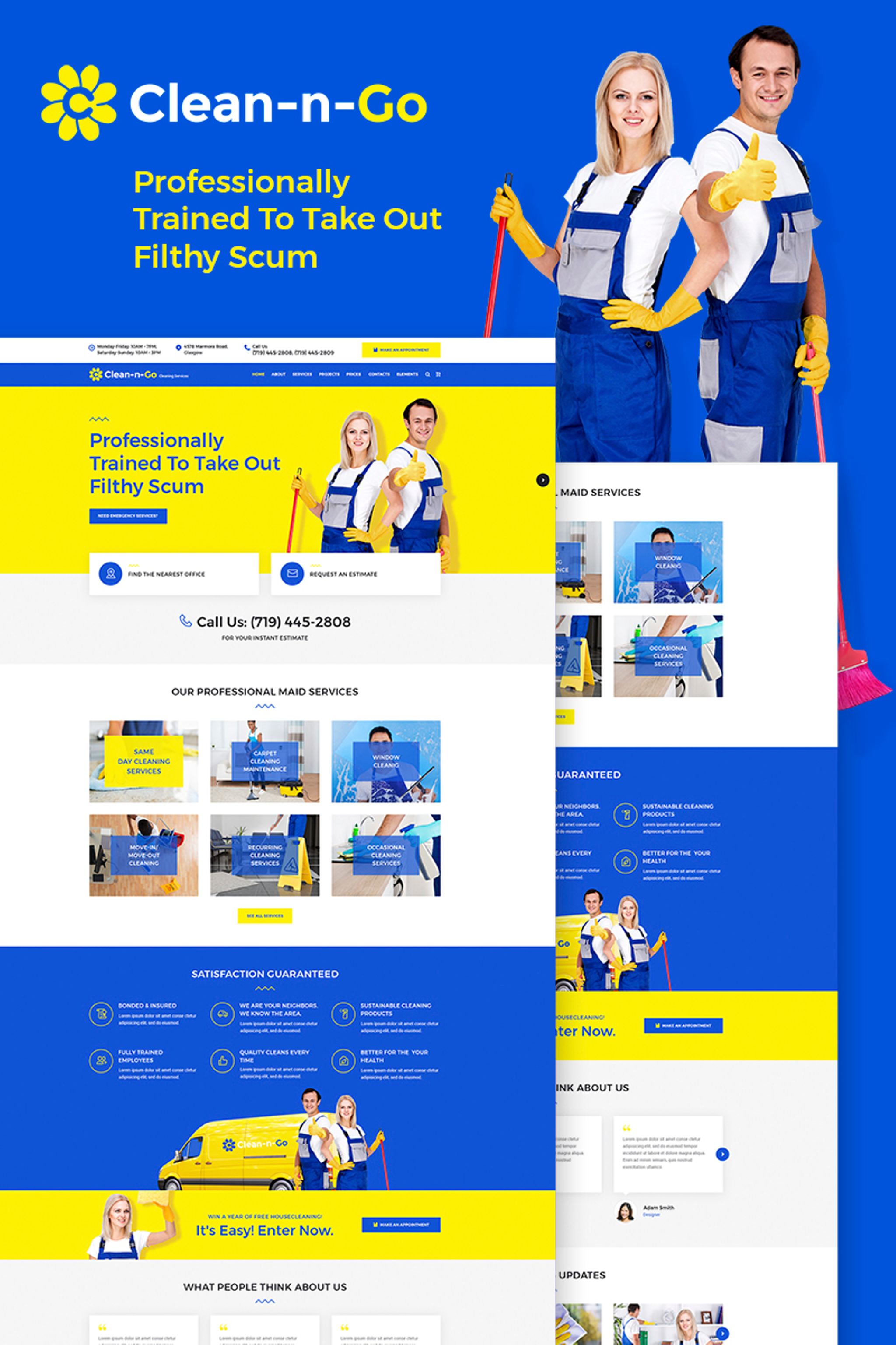 Clean-n-Go - WordPress Theme for Cleaning Services