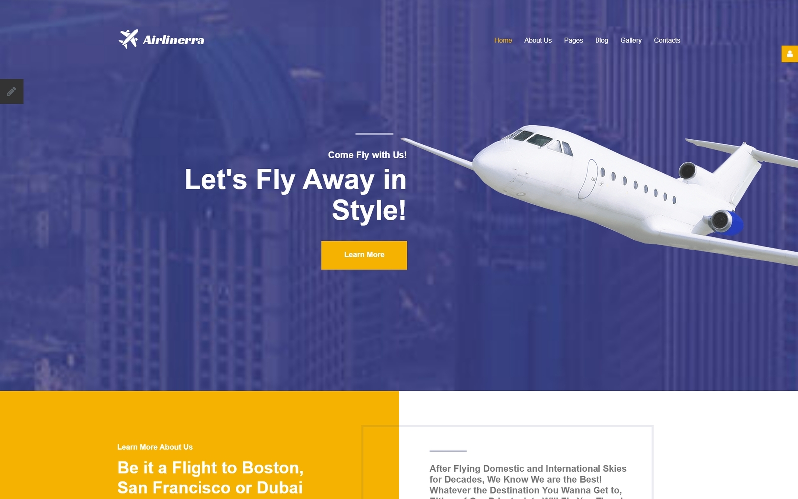 Airlinerra - Private Airline Joomla Template