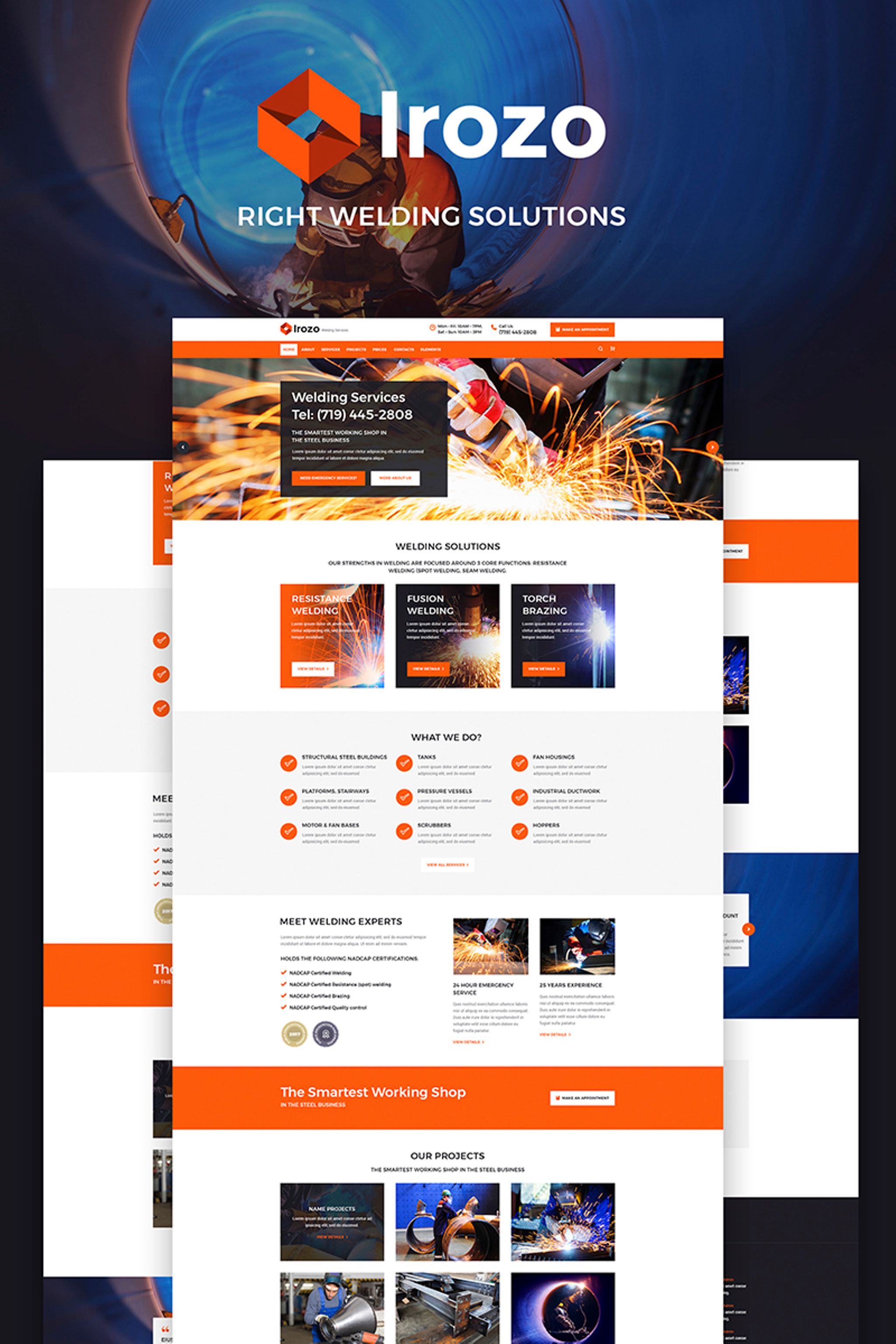 Irozo - Welding Services WordPress Theme