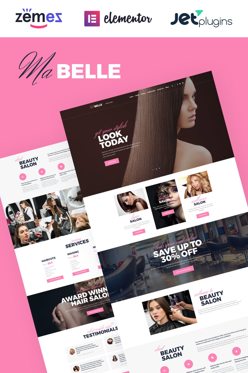 MaBelle - Beauty Salon WordPress Elementor Theme