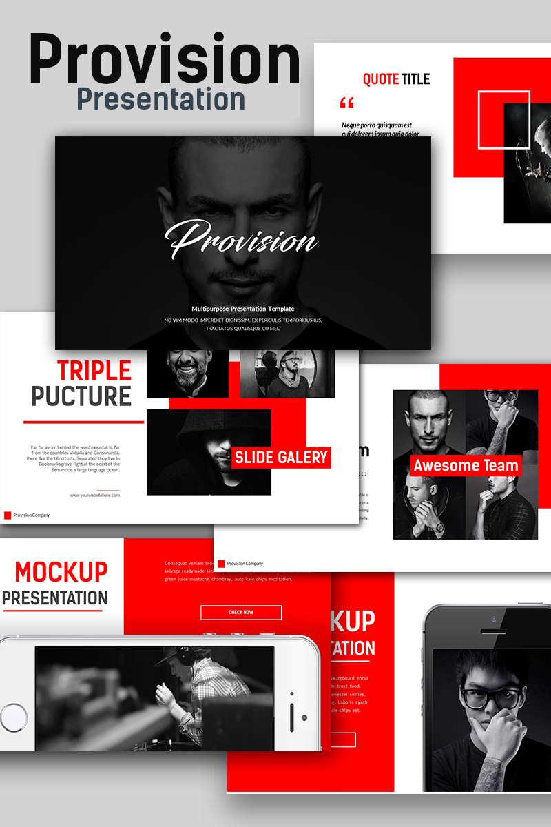 Provision Creative Presentation PowerPoint template