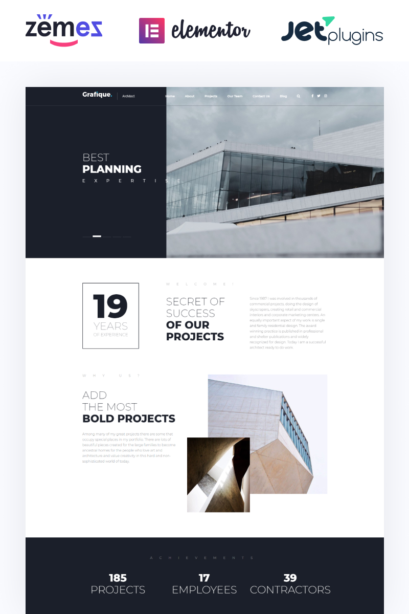 Grafique - Architect WordPress Elementor Theme