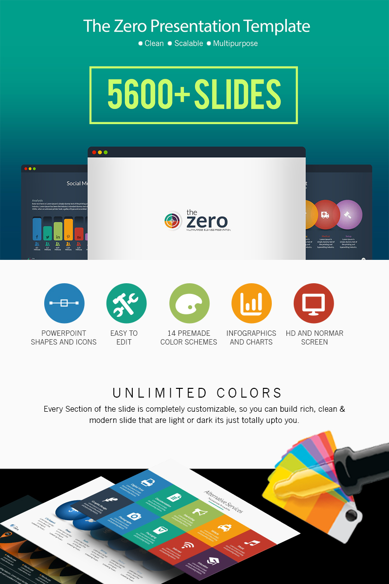 Business Infographic Presentation - PowerPoint template