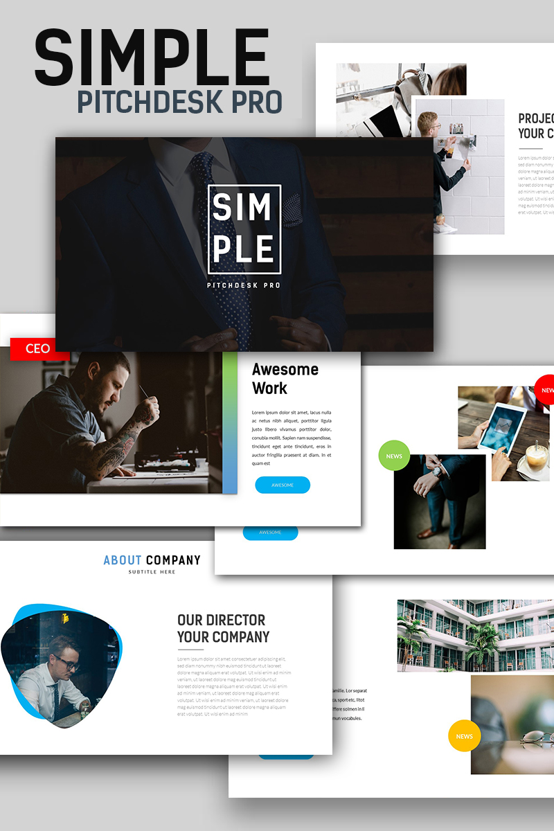Simple Pitchdesk Pro PowerPoint template