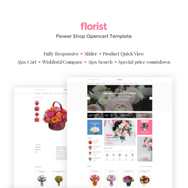 Template Flori OpenCart #66302