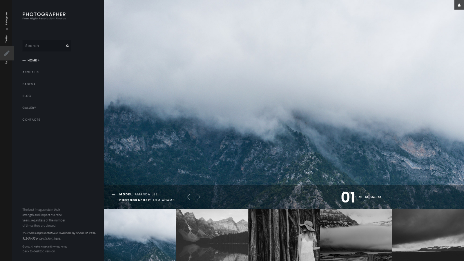 Photographer Joomla Template