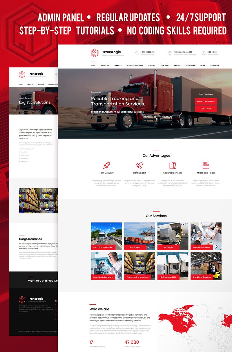 Transportation and Logistics Company Moto CMS 3 Template