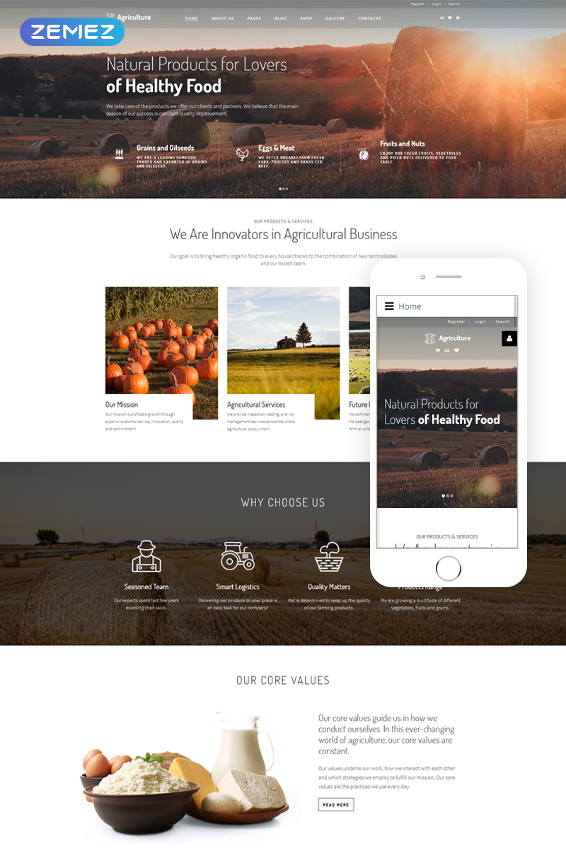 Agriculture - Natural Farming Clean Joomla Template