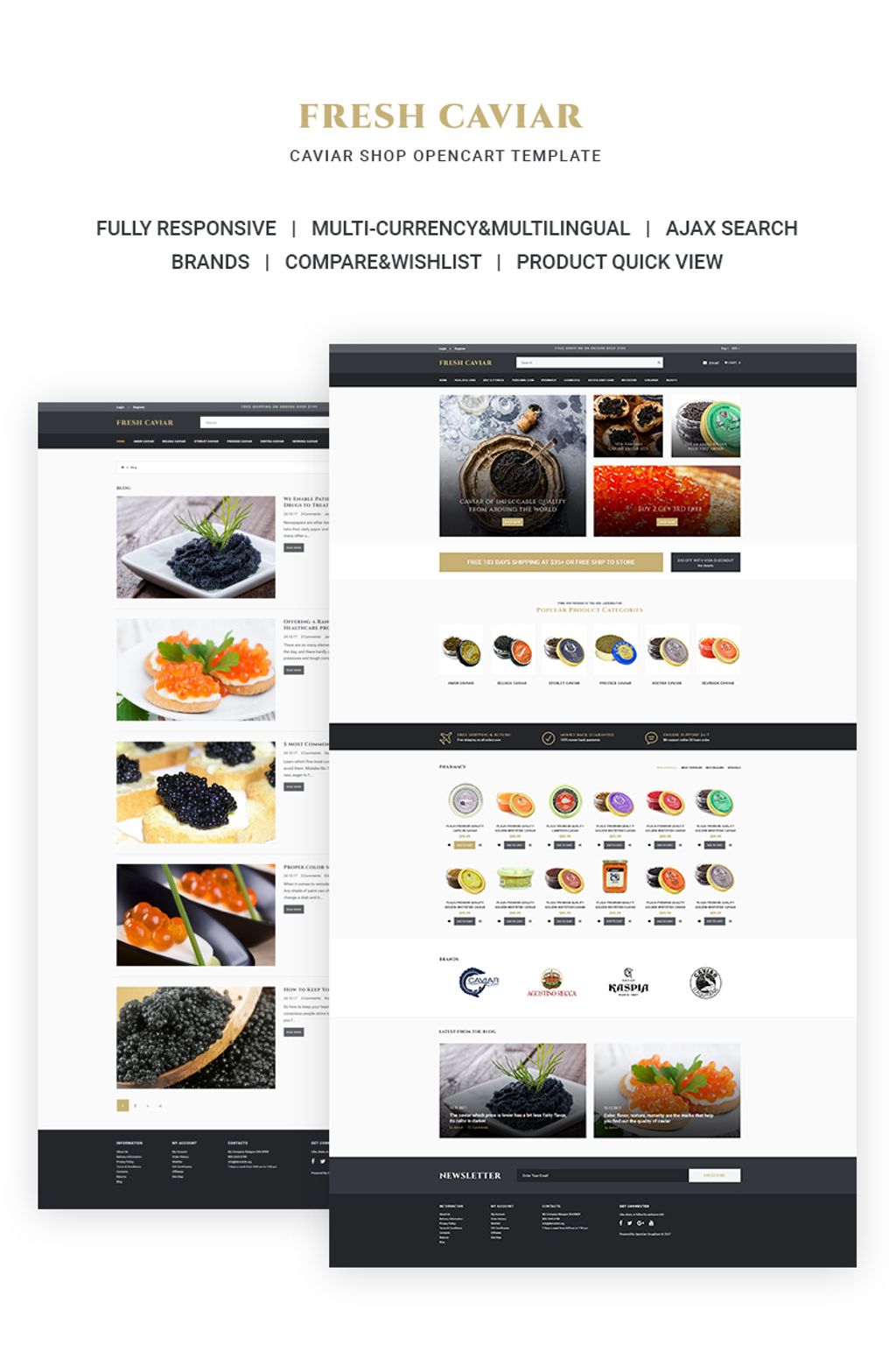 Fresh Caviar - Caviar Shop OpenCart Template
