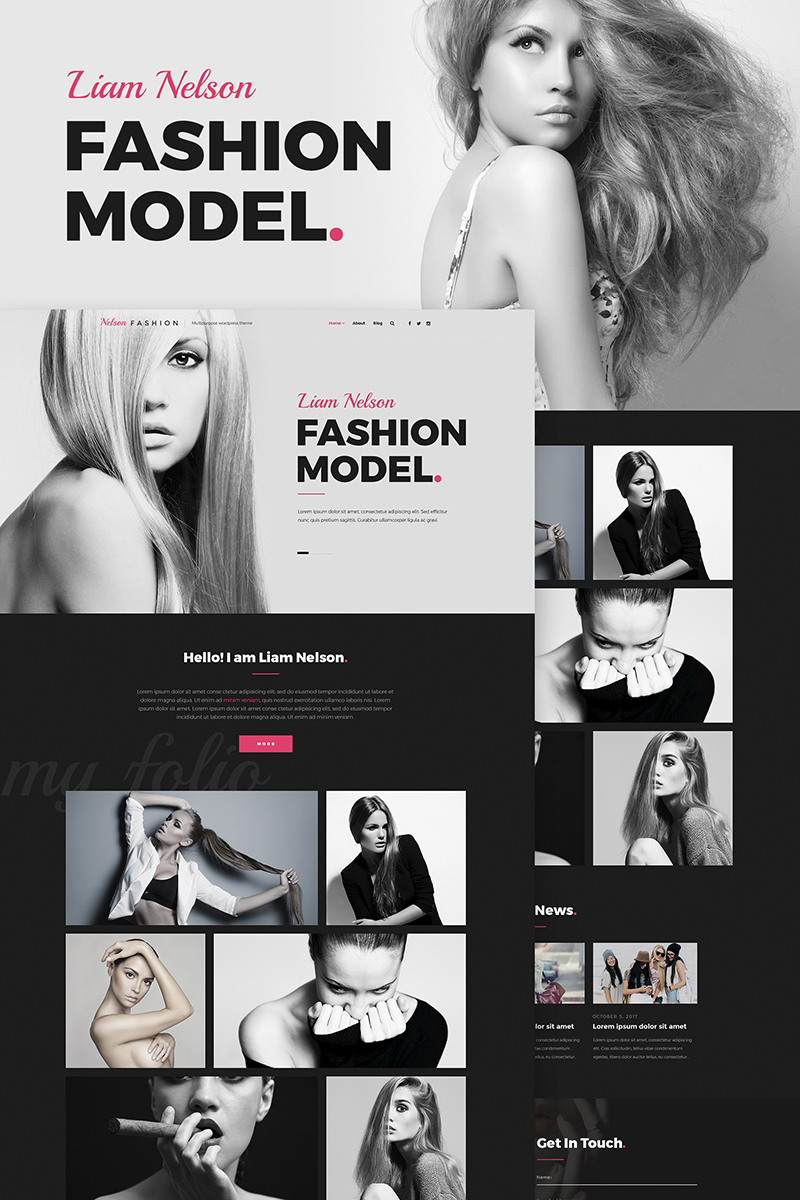 Nelson Fashion - Model Agency WordPress Elementor Theme