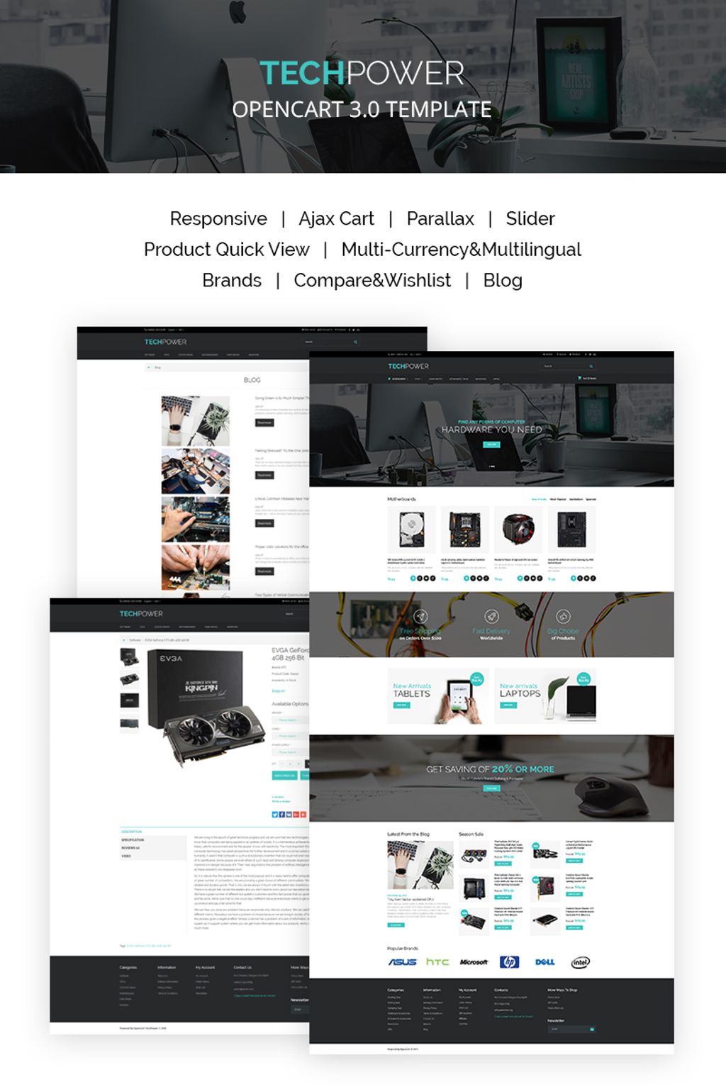 TechPower - Hardware Shop OpenCart Template