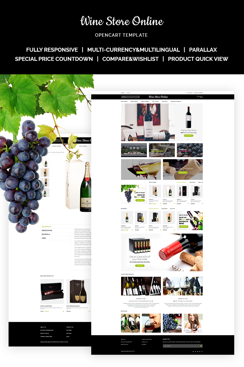 Wine Store Responsive OpenCart Template