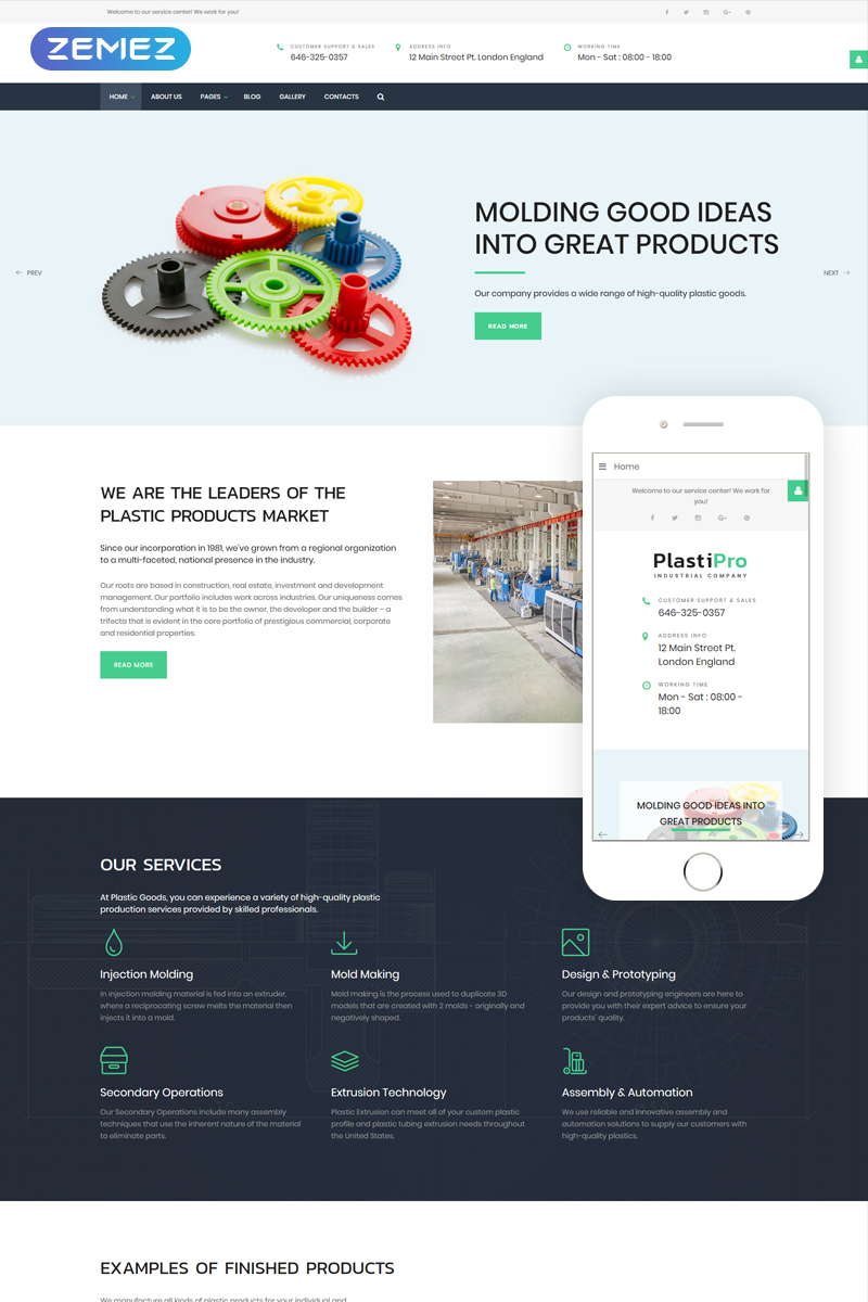 PlastiPro - Industrial Responsive Joomla Template